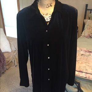 Susan Graver/Style velvet blouse